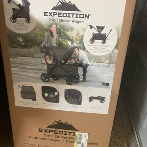 New Sealed in Box - Baby Trend Expedition 2-in-1 Stroller Wagon in Navy Blue